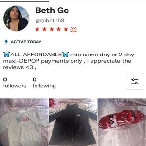 Depop profile